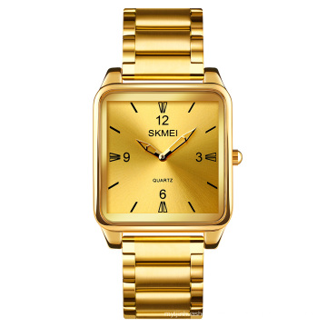SKMEI 1603 Custom LOGO Relógios de luxo masculinos de ouro em aço inoxidável relógios de quartzo
